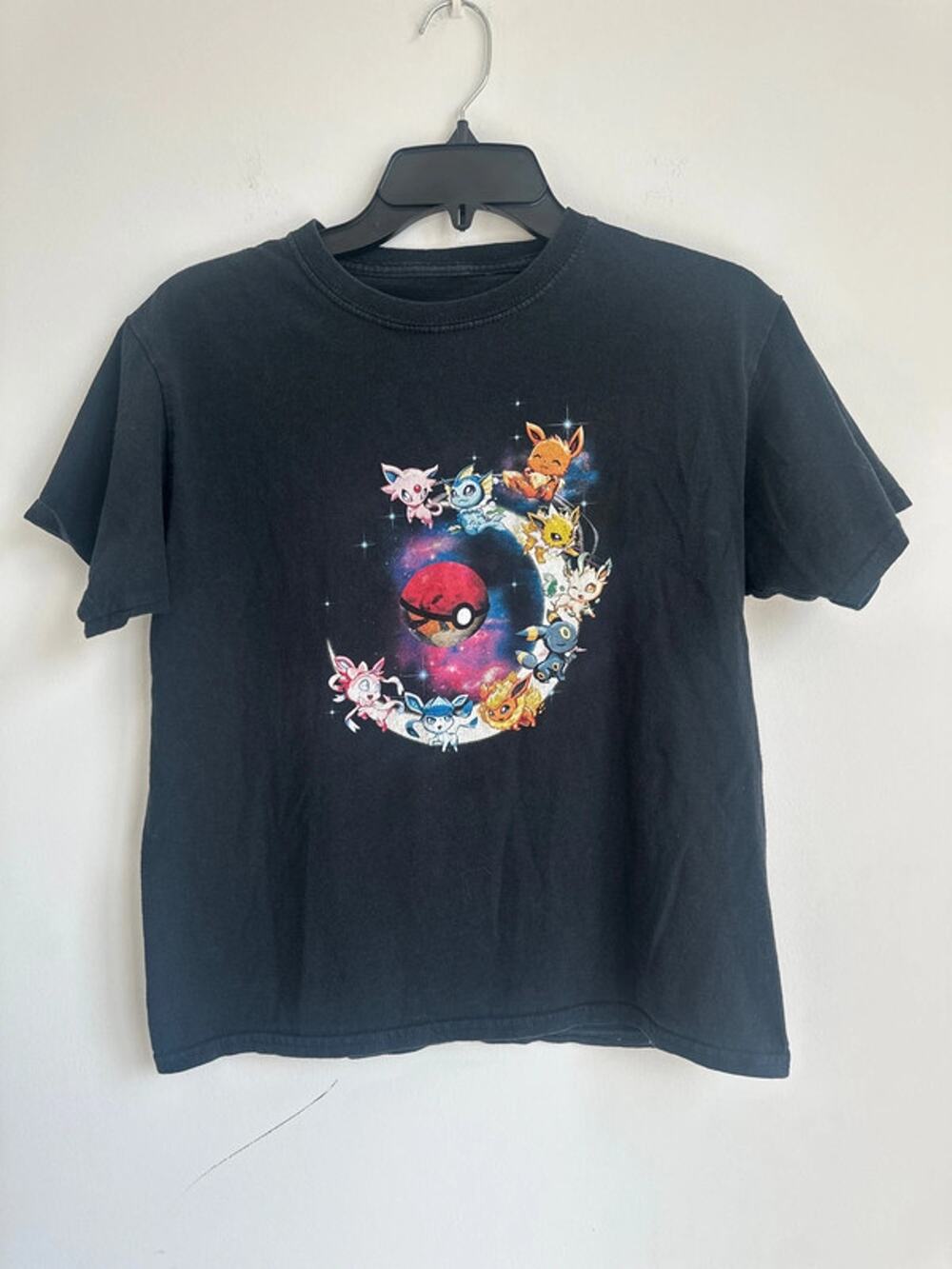 Pokémon Eevee Evolutions Graphic T-Shirt Black Estimated S